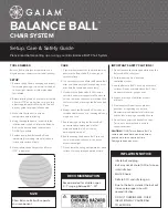 Предварительный просмотр 1 страницы Gaiam BALANCE BALL Setup, Care And Handling