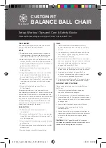 Gaiam BALANCE BALL Setup, Workout Tips And Care & Safety Manual предпросмотр