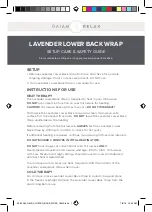 Gaiam RELAX LAVENDER LOWER BACK WRAP Setup And Care & Safety Manual предпросмотр