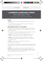 Предварительный просмотр 2 страницы Gaiam RELAX LAVENDER LOWER BACK WRAP Setup And Care & Safety Manual