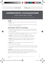 Предварительный просмотр 2 страницы Gaiam RELAX LAVENDER NECK & SHOULDER WRAP Setup And Care & Safety Manual