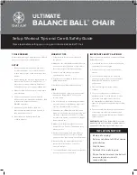 Предварительный просмотр 1 страницы Gaiam ULTIMATE BALANCE BALL CHAIR Setup, Workout Tips And Care & Safety Manual