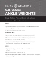 Preview for 1 page of Gaiam WELLBEING 05-62327 Setup, Workout Tips And Care & Safety Manual