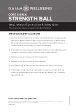 Preview for 2 page of Gaiam WELLBEING CORE & BACK STRENGTH BALL Setup, Workout Tips And Care & Safety Manual