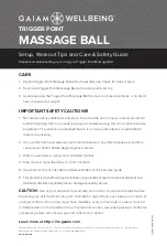 Предварительный просмотр 2 страницы Gaiam Wellbeing Trigger Point Massage Ball Instructions For Use