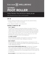 Gaiam Wellbeing Ultimate Foot Roller Use And Care And Safety Manual preview
