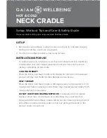 Предварительный просмотр 1 страницы Gaiam Wellbeung Hot & Cold Neck Cradle Use And Care And Safety Manual