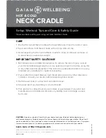 Предварительный просмотр 2 страницы Gaiam Wellbeung Hot & Cold Neck Cradle Use And Care And Safety Manual