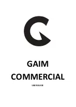 GAIM Commercial User Manual preview