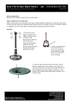 Preview for 2 page of Gainsborough Solar 3 Tier Bronze Water Feature Instructions For Use