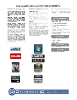 Preview for 2 page of Gainward 210 1024MB DDR2 Brochure