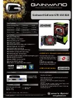 Gainward GeForce GTX 650 2GB Brochure preview