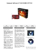 Gainward GT 220 512MB DDR2 Brochure preview