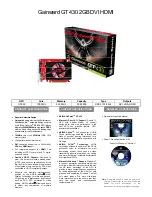 Gainward GT 430 2048MB DDR3 Brochure preview