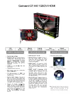 Gainward GT 440 1024MB GDDR5 Brochure preview