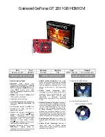 Gainward GT220 1024MB DDR3 Brochure preview