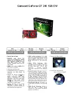 Gainward GT240 1024MB DDR2 Brochure preview