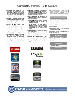 Preview for 2 page of Gainward GT240 1024MB DDR2 Brochure