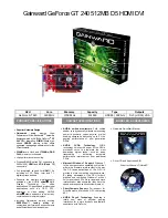 Gainward GT240 512MB GDDR5 Brochure preview