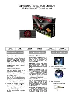 Gainward GTS 450 1024MB GS-GLH Brochure preview