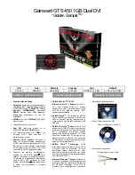 Gainward GTS 450 1024MB GS Brochure preview