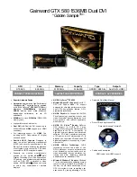 Gainward GTX 580 1536MB GDDR5 GOLDEN SAMPLE Brochure preview