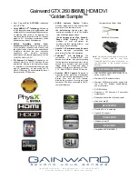 Предварительный просмотр 2 страницы Gainward GTX260 896MB GS Brochure