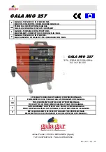 gala gar GALA MIG 257 Technical Instruction Manual preview