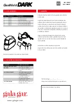 Preview for 3 page of gala gar GasWeld DARK 5998F Instruction Manual