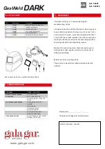 Preview for 7 page of gala gar GasWeld DARK 5998F Instruction Manual