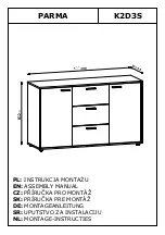 Preview for 1 page of GALA MEBLE PARMA K2D3S Assembly Manual