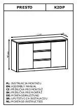 GALA MEBLE PRESTO K2DP Assembly Manual предпросмотр