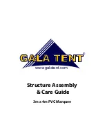 Gala Tent PVC Assembly, And Care Manual preview