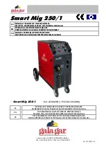 GALAGAR Smart Mig 250/1 Technical Instructions предпросмотр