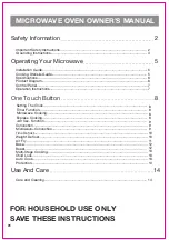 Preview for 2 page of Galanz JCMJ913S2AW-10 Instructions For Use Manual