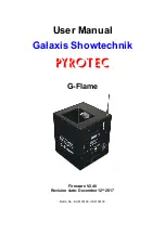 Предварительный просмотр 1 страницы GALAXIS SHOWTECHNIK PYROTEC G-Flame User Manual