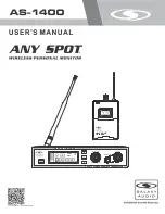 Galaxy Audio ANY SPOT AS-1400-2P User Manual preview