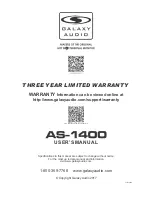 Preview for 12 page of Galaxy Audio AS-1400 User Manual