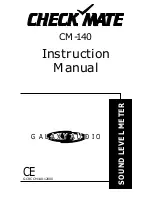 Galaxy Audio Check-Mate CM-140 Instruction Manual preview