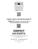 Preview for 20 page of Galaxy Audio DSPOT DS-EQ215 User Manual