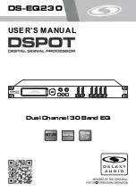 Предварительный просмотр 1 страницы Galaxy Audio DSPOT DS-EQ230 User Manual
