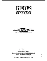 Предварительный просмотр 14 страницы Galaxy Audio HDR2 Instruction Manual