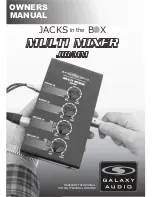 Galaxy Audio JIB/MM Owner'S Manual preview