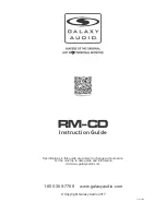 Предварительный просмотр 6 страницы Galaxy Audio RM-CD Instruction Manual