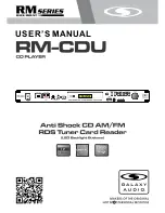 Galaxy Audio RM-CDU User Manual preview