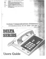 Предварительный просмотр 1 страницы Galaxy Communications delta series User Manual