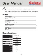 Preview for 2 page of Galaxy Equipment 177GRCS20 User Manual