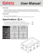 Preview for 3 page of Galaxy Equipment 177GW50E User Manual