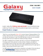 Preview for 1 page of Galaxy 186VME1 User Manual