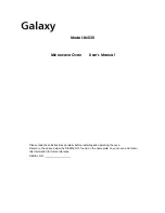 Galaxy 86030 User Manual preview